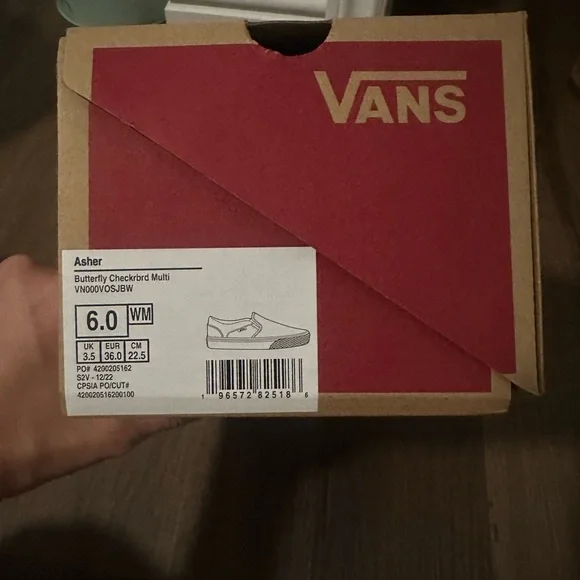 Vans Slip-On Sneakers - Black and Red Butterfly NWT - Picture 2 of 5